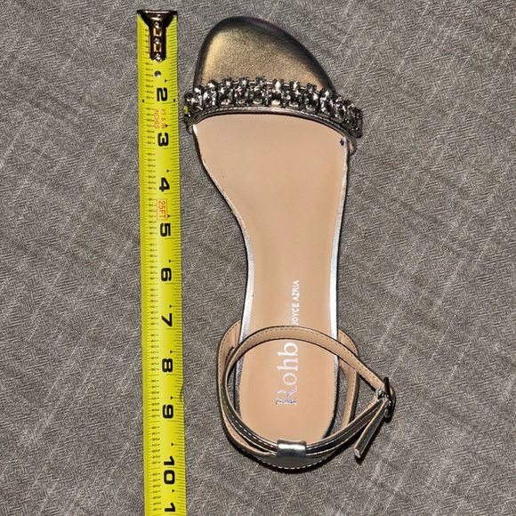 ROHB by Joyce Azria Cava Silver with Crystals flat Sandals Size 7.5 - Picture 10 of 10